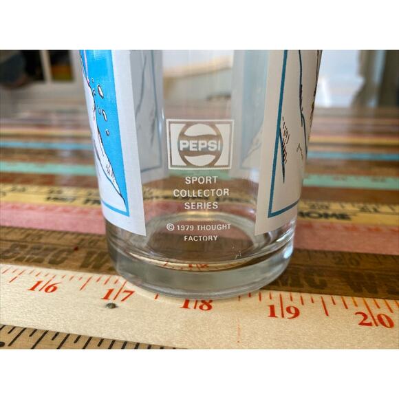 VINTAGE Pepsi Sport Collector 1979 Psyche Out Skiing Gary Patterson Glass - Picture 5 of 9